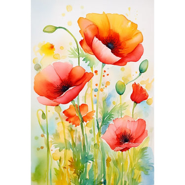 coquelicot peinture maternelle